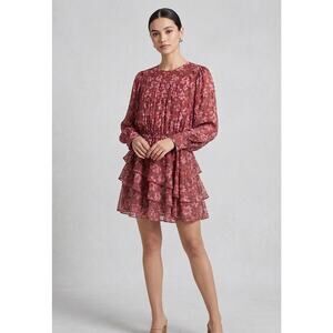 Sachin and Babi Meg Dress Bordeaux Bloom Sz S / XS Cocktail Wedding Guest